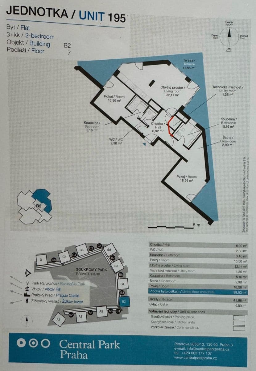 Predaj bytu 3-izbový 88 m², Ke Kapslovně, Praha, Praha Predaj bytu 3-izbový 88 m², Ke Kapslovně, Praha, Praha