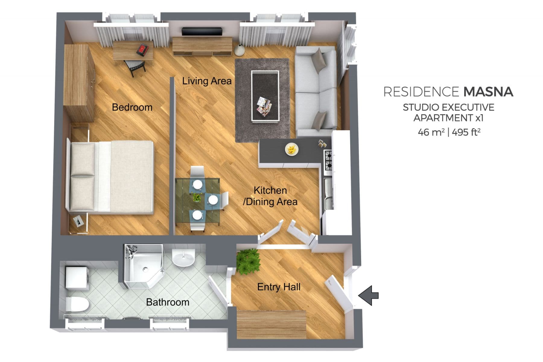 Prenájom bytu 46 m², Masná, Praha, Praha Prenájom bytu 46 m², Masná, Praha, Praha
