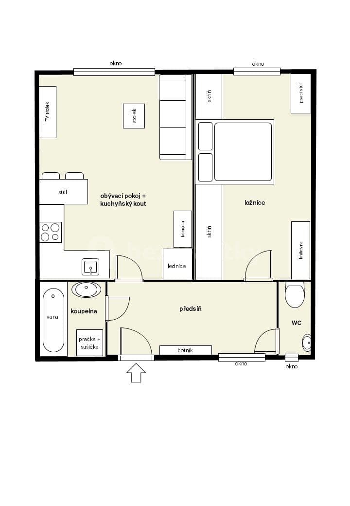Prenájom bytu 2-izbový 50 m², Hartigova, Praha, Praha Prenájom bytu 2-izbový 50 m², Hartigova, Praha, Praha