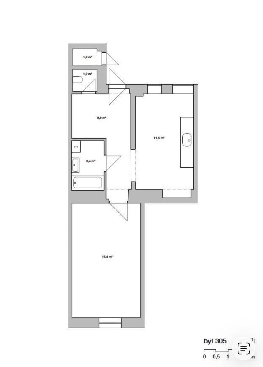 Prenájom bytu 1-izbový 41 m², Jeronýmova, Praha, Praha Prenájom bytu 1-izbový 41 m², Jeronýmova, Praha, Praha