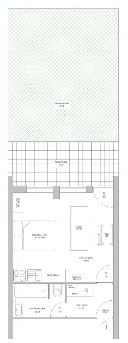 Prenájom bytu 25 m², Ďáblická, Praha, Praha Prenájom bytu 25 m², Ďáblická, Praha, Praha