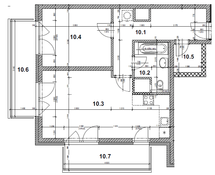 Prenájom bytu 2-izbový 56 m², Štanderova, Praha, Praha Prenájom bytu 2-izbový 56 m², Štanderova, Praha, Praha