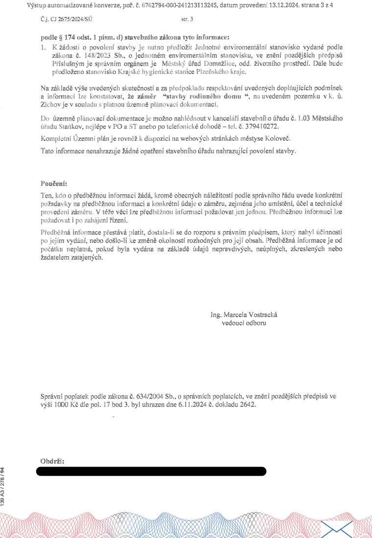 Predaj pozemku 1.161 m², Koloveč, Plzeňský kraj Predaj pozemku 1.161 m², Koloveč, Plzeňský kraj