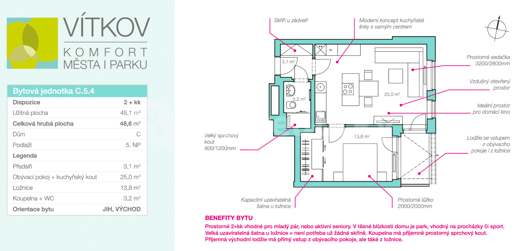 Prenájom bytu 2-izbový 50 m², Kališnická, Praha, Praha Prenájom bytu 2-izbový 50 m², Kališnická, Praha, Praha