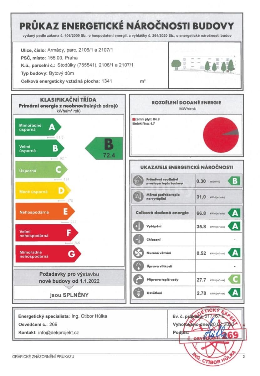 Prenájom bytu 2-izbový 53 m², Armády, Praha, Praha Prenájom bytu 2-izbový 53 m², Armády, Praha, Praha