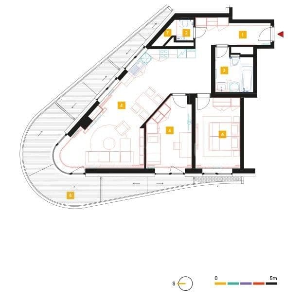 Prenájom bytu 3-izbový 95 m², Mukařovského, Praha, Praha Prenájom bytu 3-izbový 95 m², Mukařovského, Praha, Praha