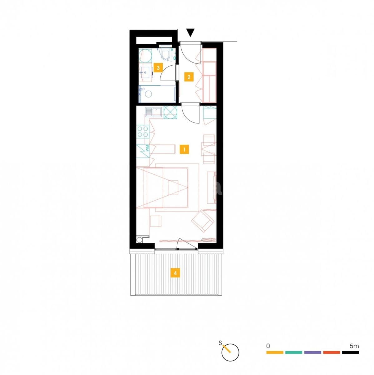 Prenájom bytu 1-izbový 34 m², Mukařovského, Praha, Praha Prenájom bytu 1-izbový 34 m², Mukařovského, Praha, Praha