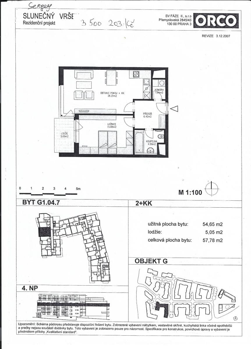 Prenájom bytu 2-izbový 58 m², Bratislavská, Praha, Praha Prenájom bytu 2-izbový 58 m², Bratislavská, Praha, Praha