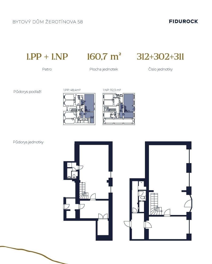 Predaj nebytového priestoru 161 m², Žerotínova, Praha, Praha Predaj nebytového priestoru 161 m², Žerotínova, Praha, Praha