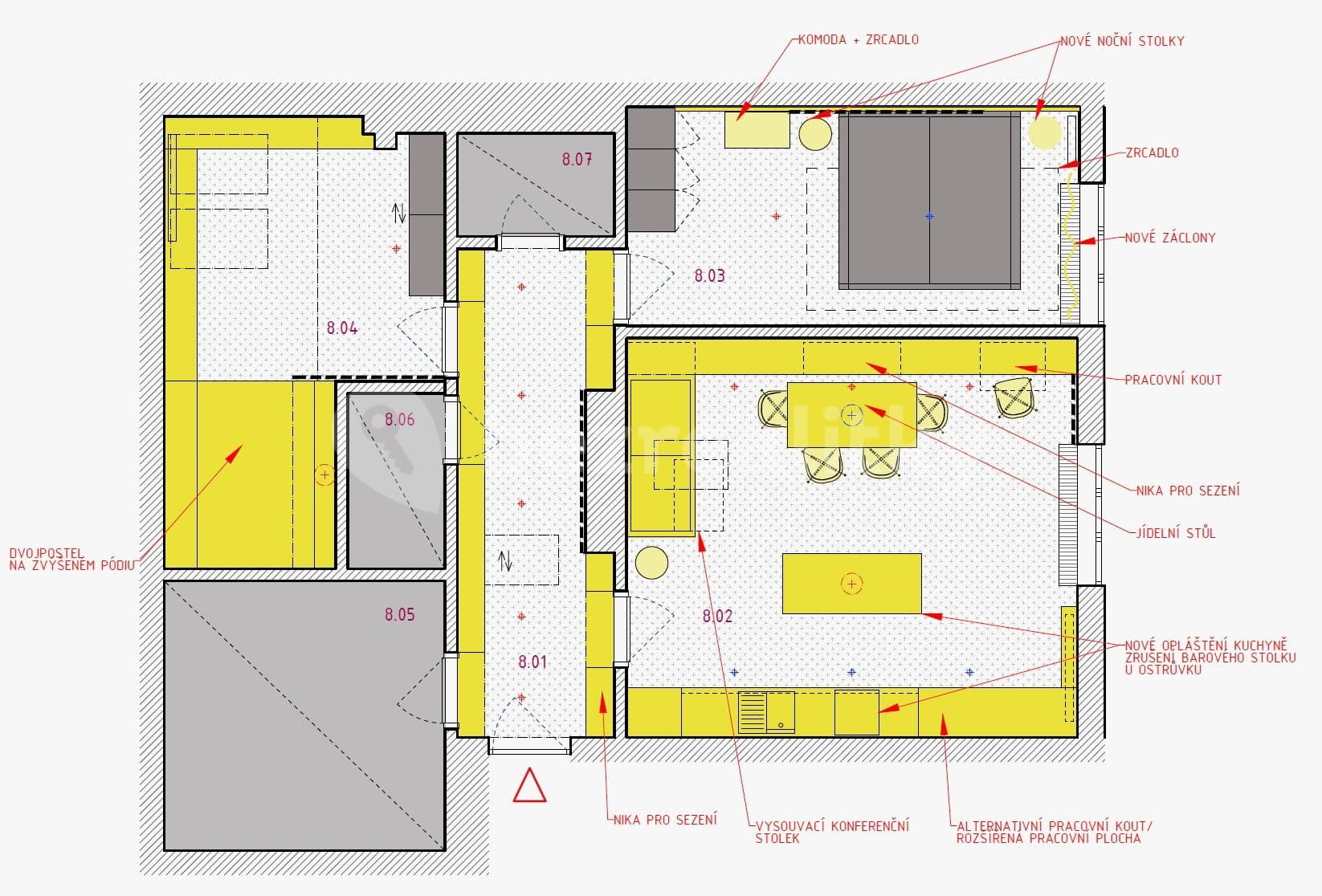 Prenájom bytu 3-izbový 82 m², Buchovcova, Praha, Praha Prenájom bytu 3-izbový 82 m², Buchovcova, Praha, Praha