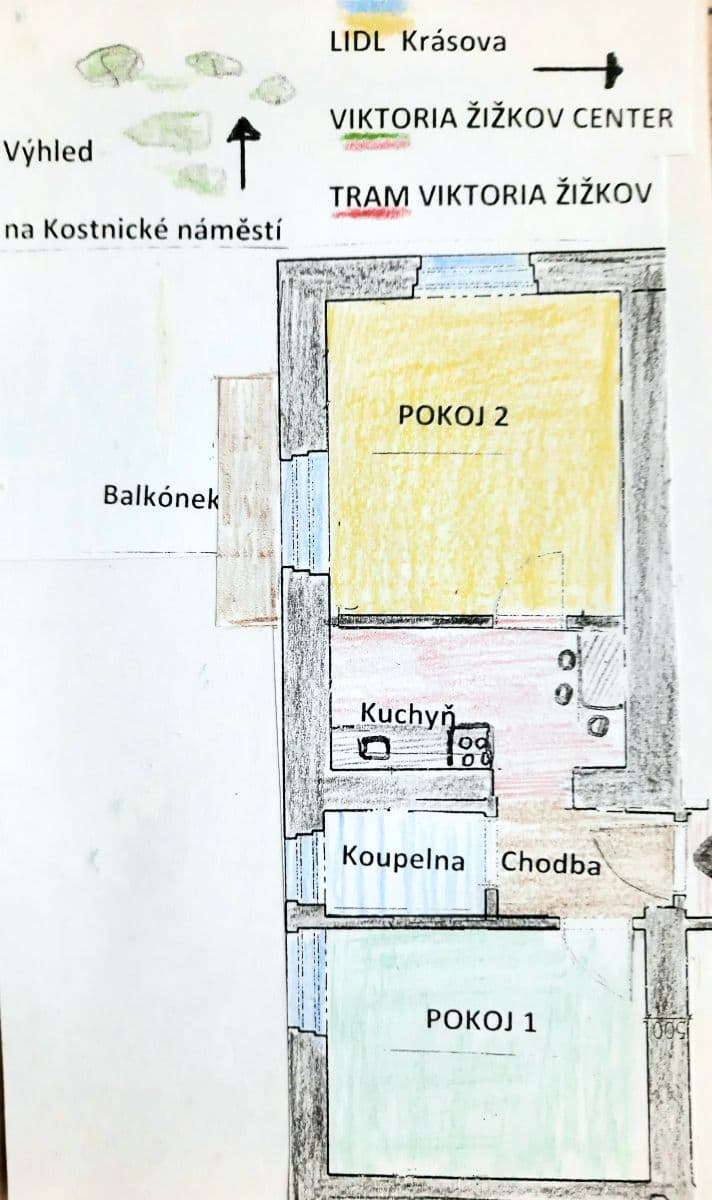 Prenájom bytu 2-izbový 59 m², Krásova, Praha, Praha Prenájom bytu 2-izbový 59 m², Krásova, Praha, Praha