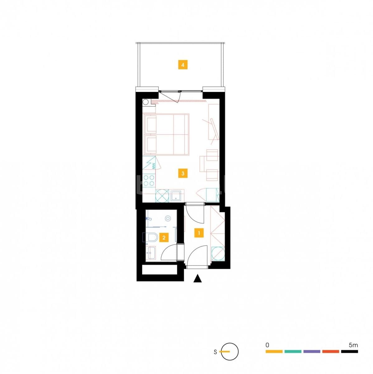 Prenájom bytu 1-izbový 26 m², Mukařovského, Praha, Praha Prenájom bytu 1-izbový 26 m², Mukařovského, Praha, Praha