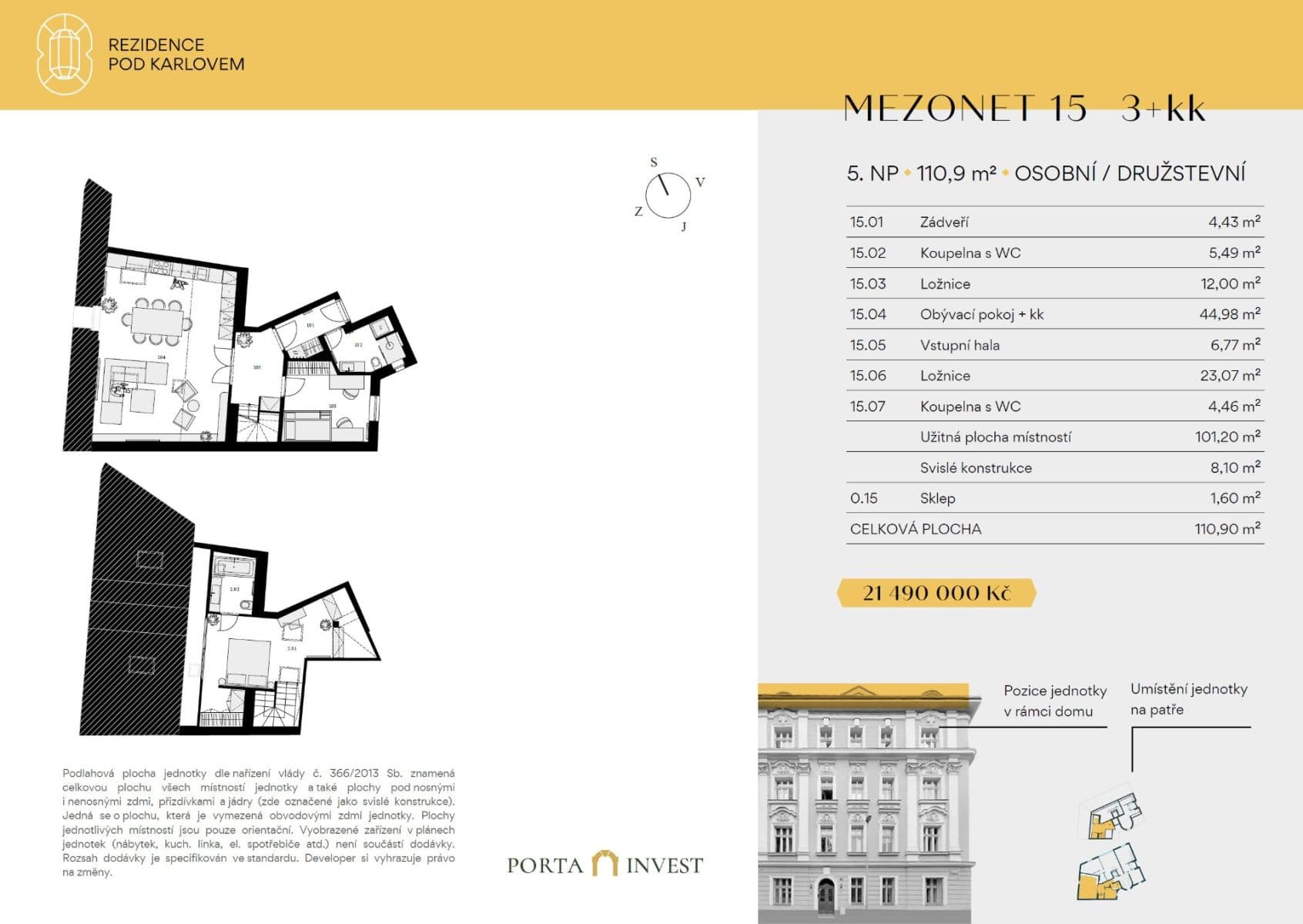Predaj bytu 3-izbový 109 m², Pod Karlovem, Praha, Praha Predaj bytu 3-izbový 109 m², Pod Karlovem, Praha, Praha