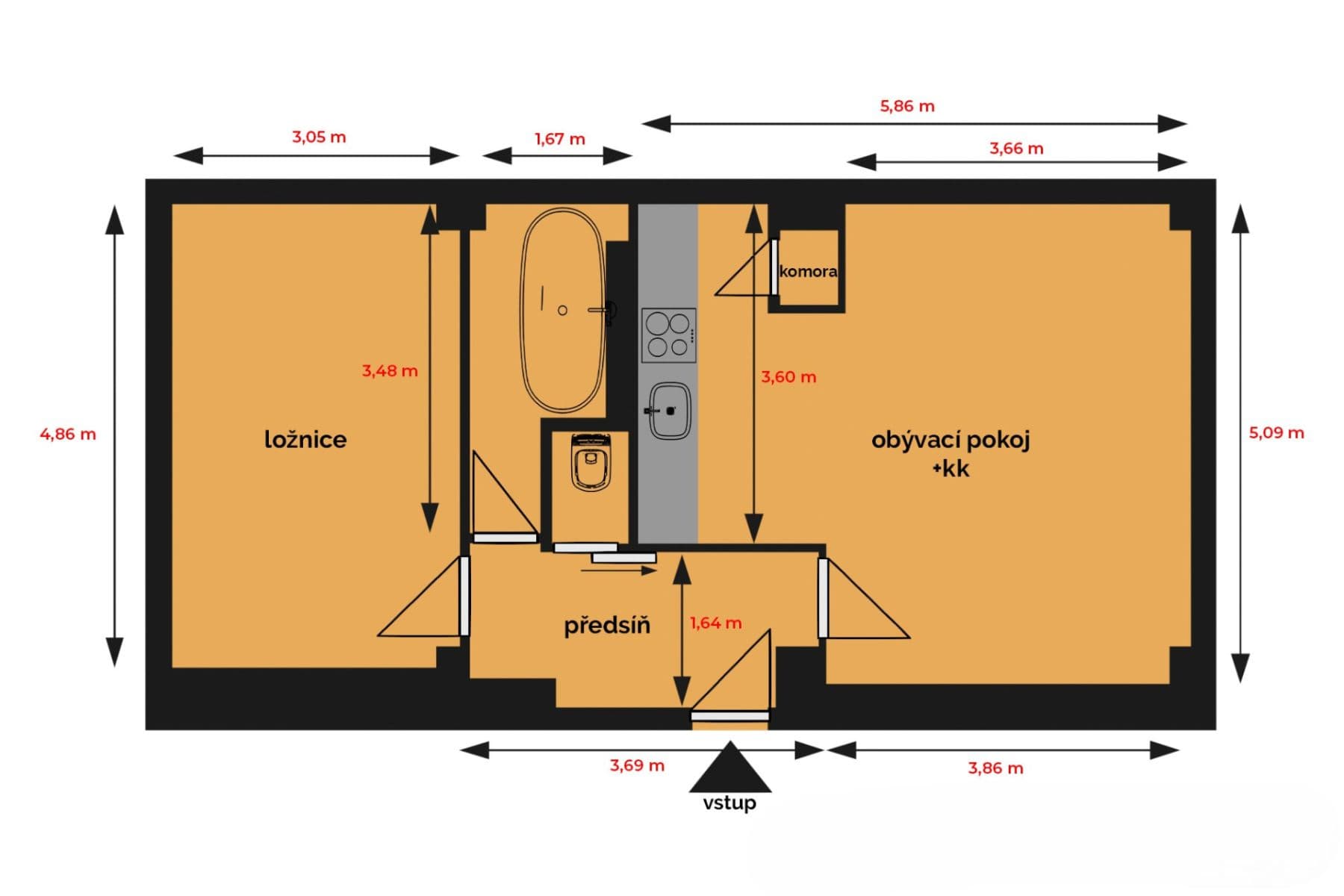 Predaj bytu 2-izbový 53 m², Vladivostocká, Praha, Praha Predaj bytu 2-izbový 53 m², Vladivostocká, Praha, Praha