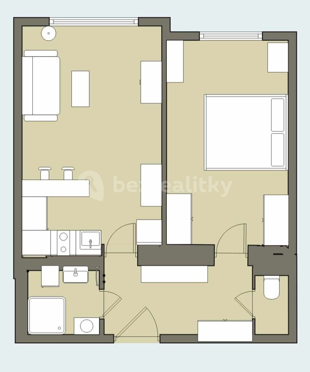 Prenájom bytu 2-izbový 46 m², Biskupcova, Praha, Praha Prenájom bytu 2-izbový 46 m², Biskupcova, Praha, Praha