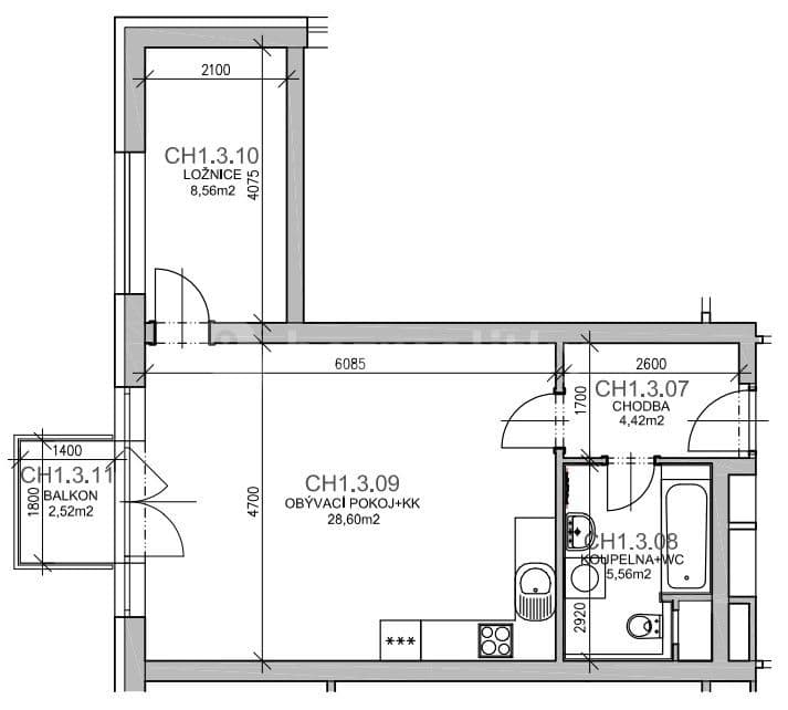 Prenájom bytu 2-izbový 50 m², Za Lidkou, Kutná Hora, Středočeský kraj Prenájom bytu 2-izbový 50 m², Za Lidkou, Kutná Hora, Středočeský kraj