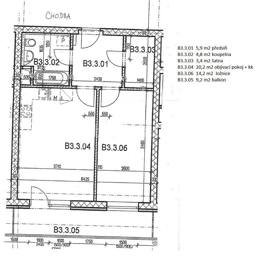 Prenájom bytu 2-izbový 48 m², V Zahradách, Praha, Praha Prenájom bytu 2-izbový 48 m², V Zahradách, Praha, Praha