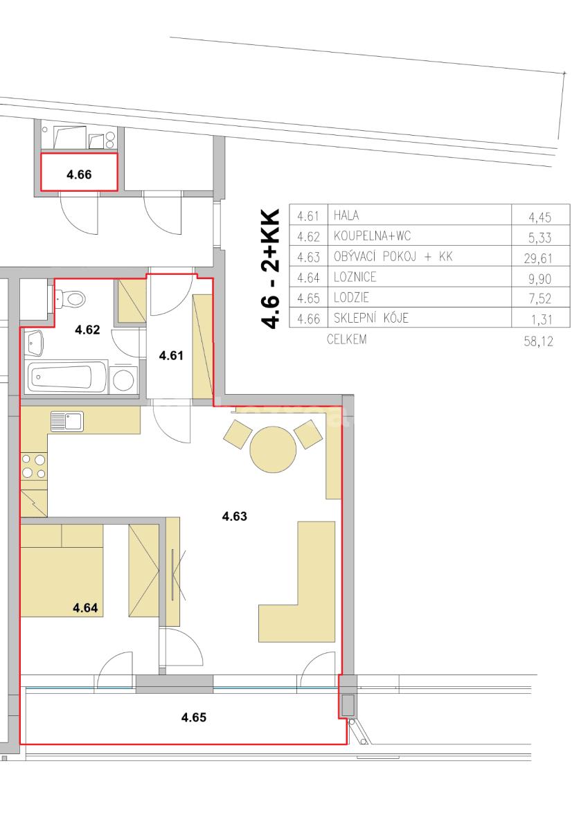 Prenájom bytu 2-izbový 58 m², Soukenická, Brno, Jihomoravský kraj Prenájom bytu 2-izbový 58 m², Soukenická, Brno, Jihomoravský kraj