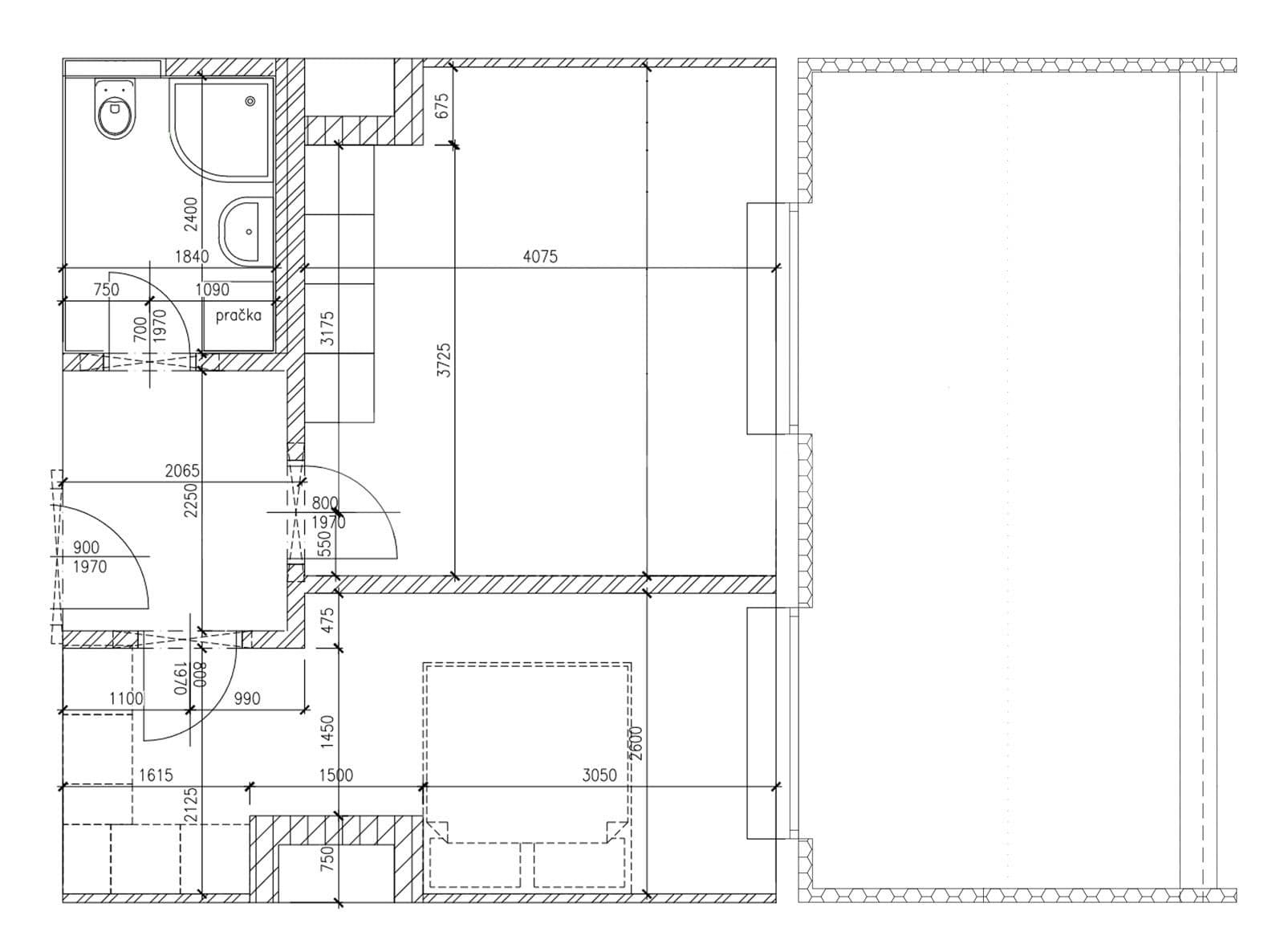 Prenájom bytu 2-izbový 41 m², Praha, Praha Prenájom bytu 2-izbový 41 m², Praha, Praha