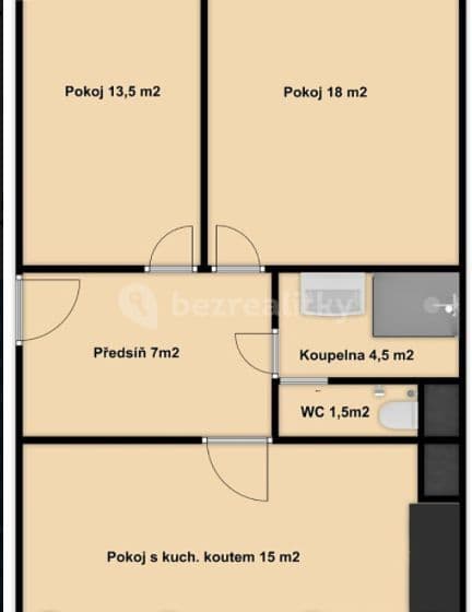 Prenájom bytu 3-izbový 62 m², Terronská, Praha, Praha Prenájom bytu 3-izbový 62 m², Terronská, Praha, Praha