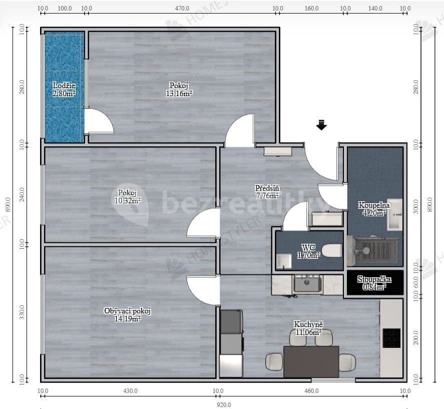 Prenájom bytu 3-izbový 68 m², Na Křivině, Praha, Praha Prenájom bytu 3-izbový 68 m², Na Křivině, Praha, Praha
