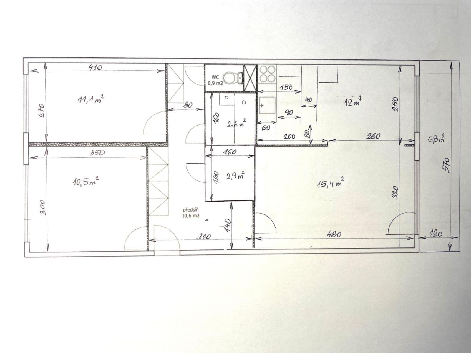 Prenájom bytu 3-izbový 74 m², Jílovská, Praha, Praha Prenájom bytu 3-izbový 74 m², Jílovská, Praha, Praha