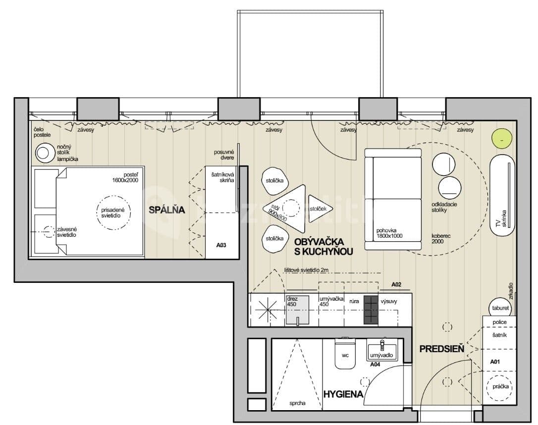 Prenájom bytu 2-izbový 37 m², Račianska, Nové Mesto, Bratislavský kraj Prenájom bytu 2-izbový 37 m², Račianska, Nové Mesto, Bratislavský kraj