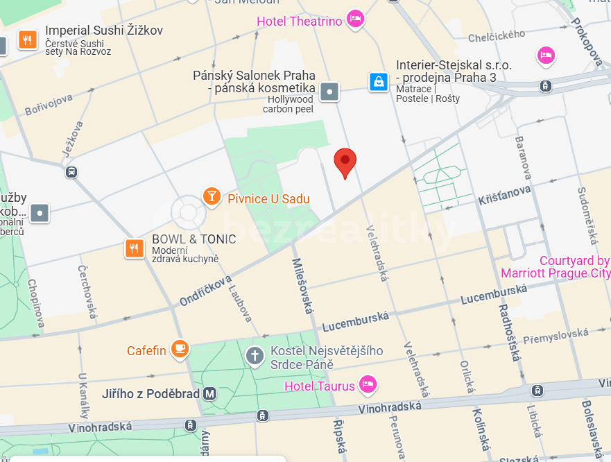 Prenájom bytu 2-izbový 52 m², Čajkovského, Praha, Praha Prenájom bytu 2-izbový 52 m², Čajkovského, Praha, Praha