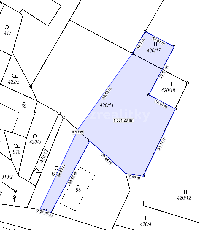 Predaj pozemku 1.281 m², Střemošice, Pardubický kraj Predaj pozemku 1.281 m², Střemošice, Pardubický kraj
