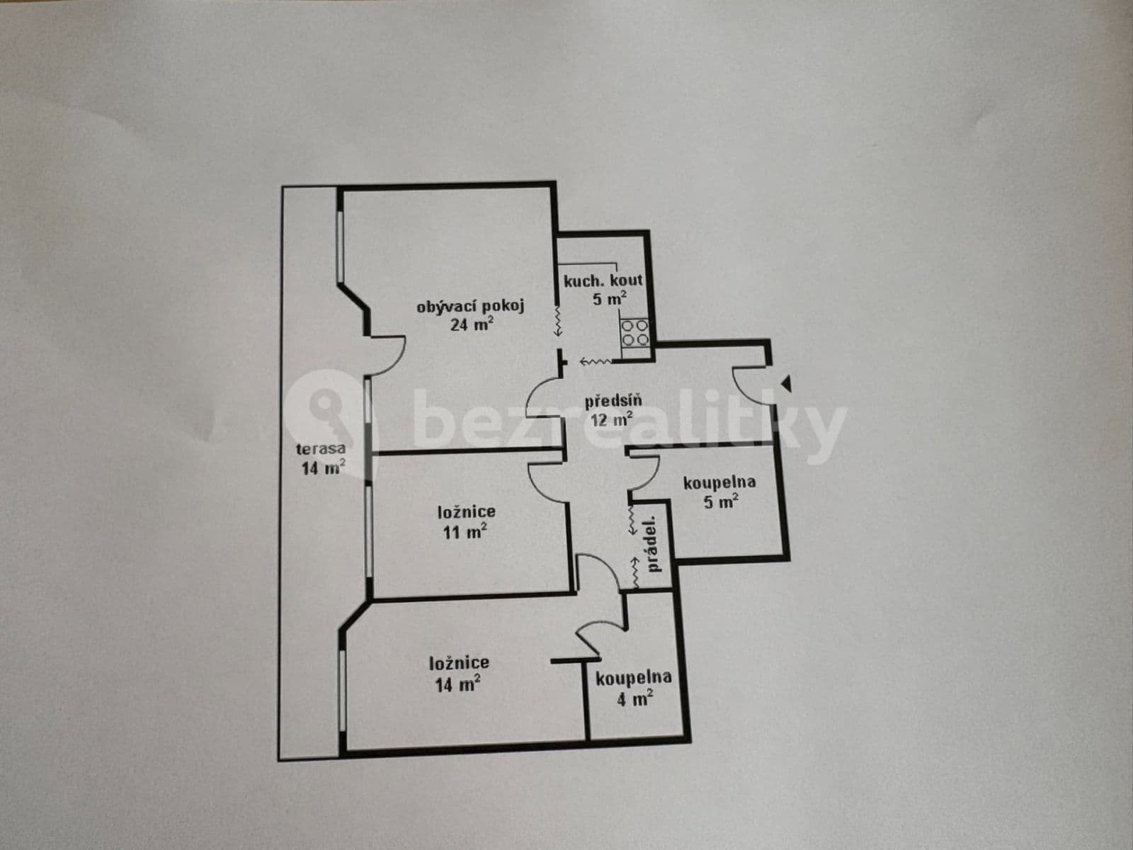 Prenájom bytu 3-izbový 91 m², Nevanova, Praha, Praha Prenájom bytu 3-izbový 91 m², Nevanova, Praha, Praha