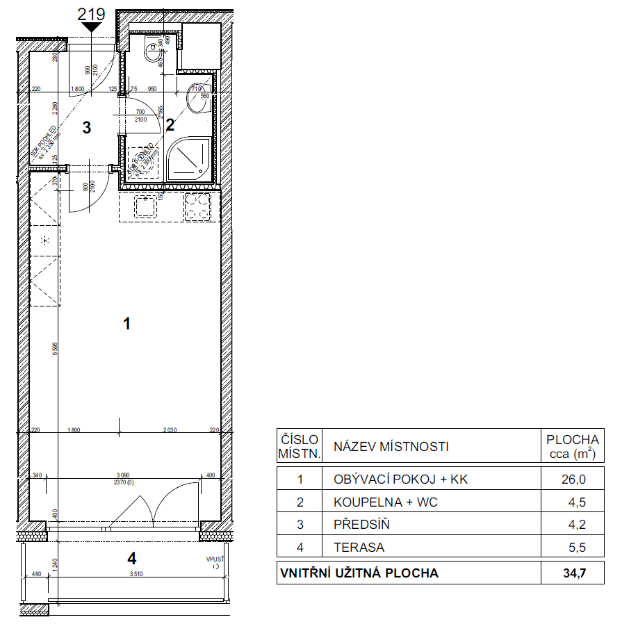 Prenájom bytu 1-izbový 35 m², Poděbradská, Praha, Praha Prenájom bytu 1-izbový 35 m², Poděbradská, Praha, Praha