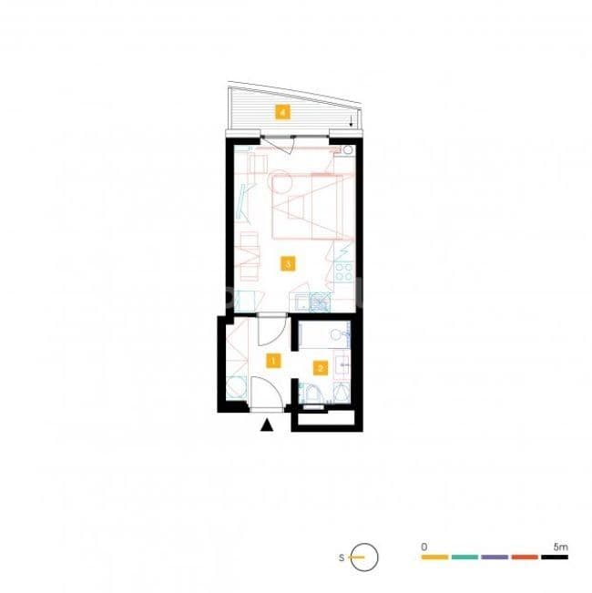 Prenájom bytu 1-izbový 27 m², Mukařovského, Praha, Praha Prenájom bytu 1-izbový 27 m², Mukařovského, Praha, Praha