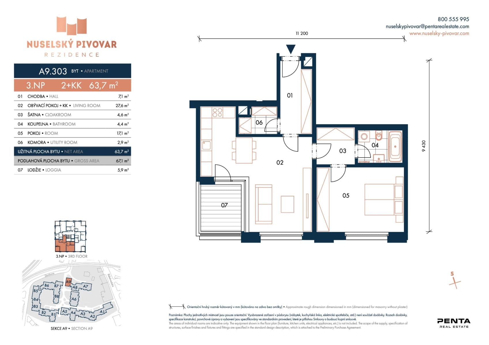 Prenájom bytu 2-izbový 64 m², Závišova, Praha, Praha Prenájom bytu 2-izbový 64 m², Závišova, Praha, Praha