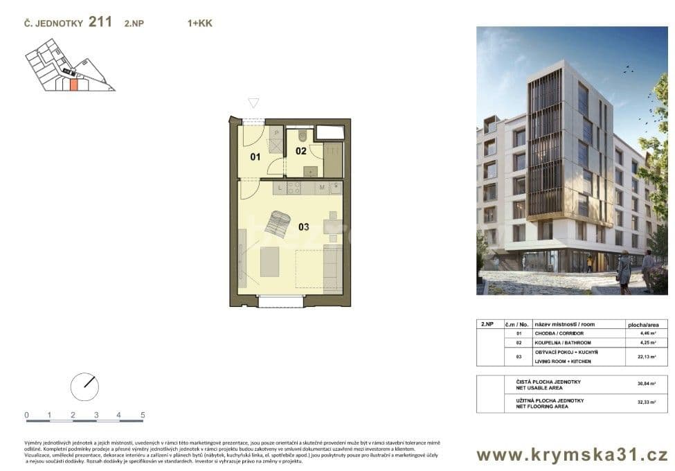 Prenájom bytu 1-izbový 32 m², Krymská, Praha, Praha Prenájom bytu 1-izbový 32 m², Krymská, Praha, Praha