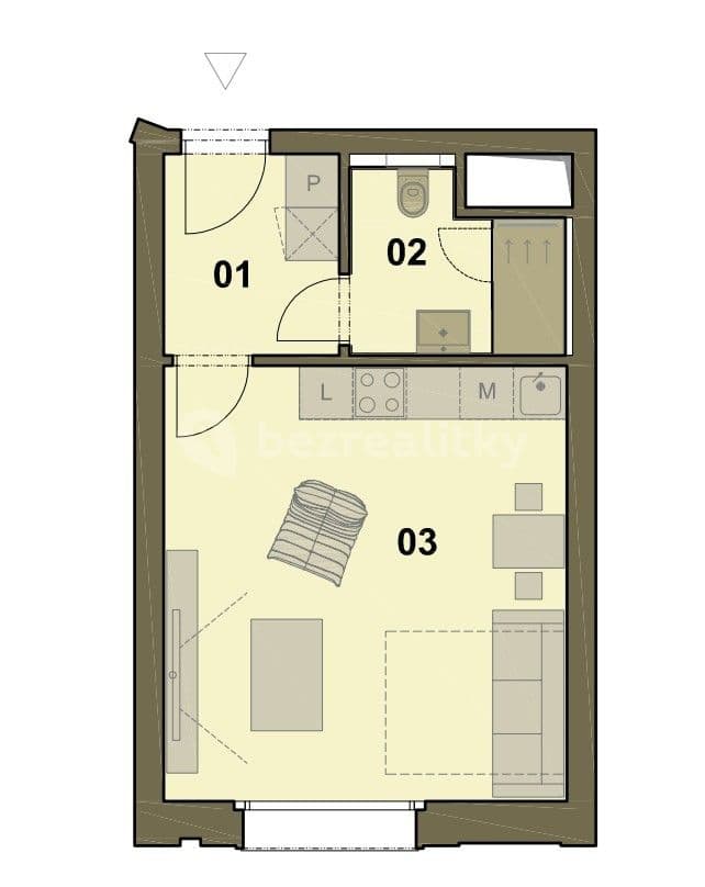 Prenájom bytu 1-izbový 32 m², Krymská, Praha, Praha Prenájom bytu 1-izbový 32 m², Krymská, Praha, Praha