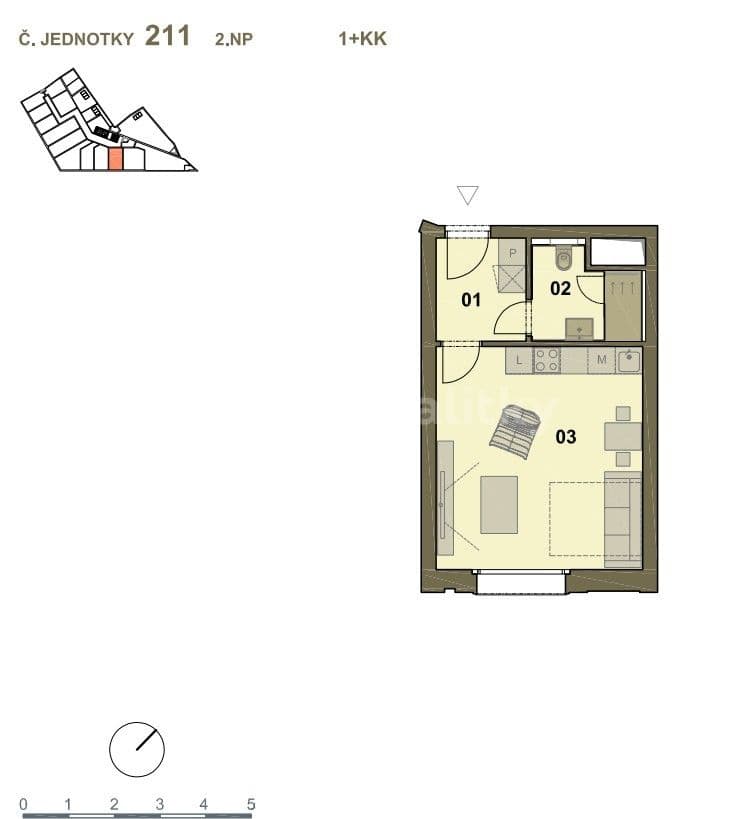 Prenájom bytu 1-izbový 32 m², Krymská, Praha, Praha Prenájom bytu 1-izbový 32 m², Krymská, Praha, Praha