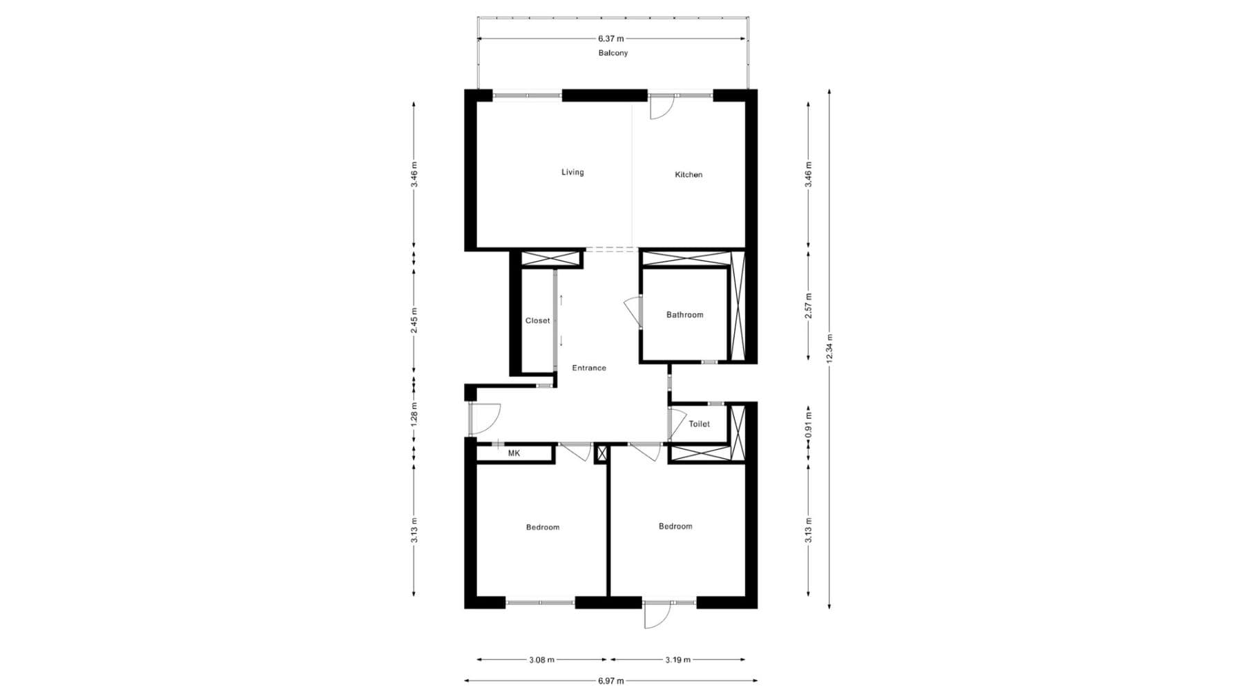 Prenájom bytu 3-izbový 72 m², U Hranic, Praha, Praha Prenájom bytu 3-izbový 72 m², U Hranic, Praha, Praha