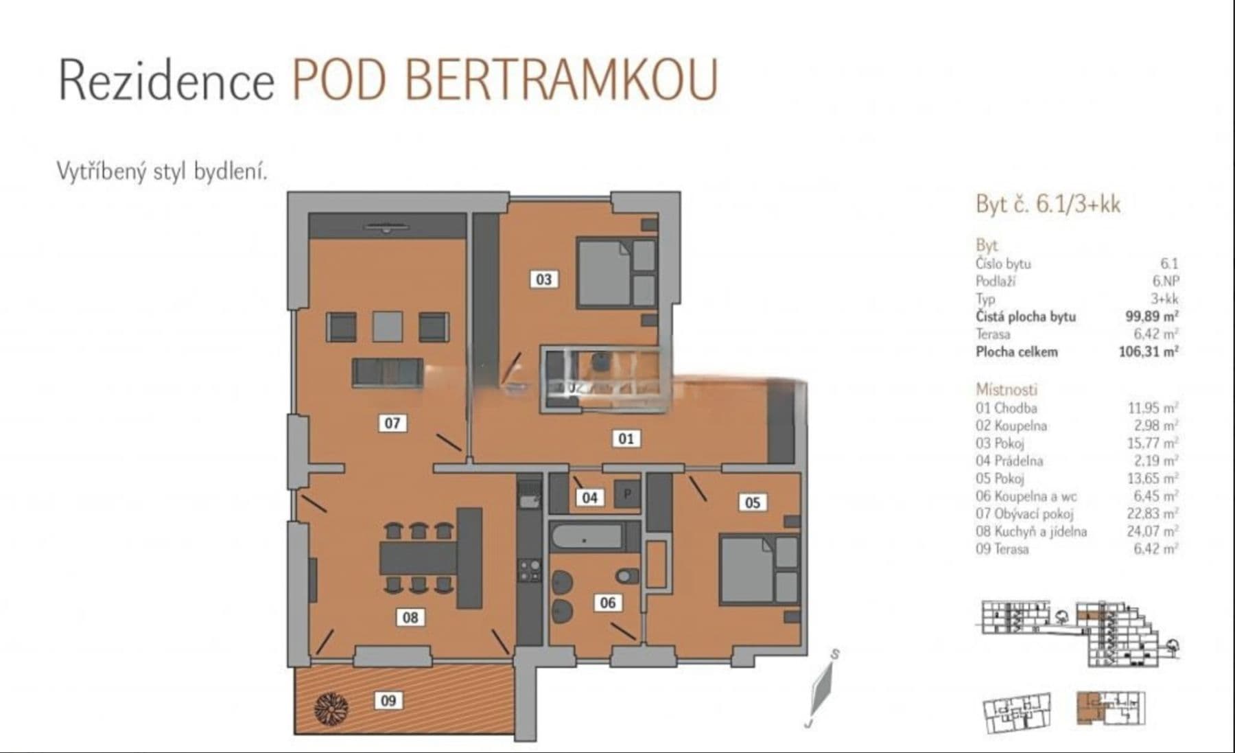 Predaj bytu 3-izbový 112 m², U Vojanky, Praha, Praha Predaj bytu 3-izbový 112 m², U Vojanky, Praha, Praha