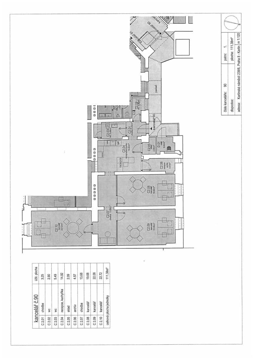 Prenájom nebytového priestoru 111 m², Karlínské náměstí, Praha, Praha Prenájom nebytového priestoru 111 m², Karlínské náměstí, Praha, Praha