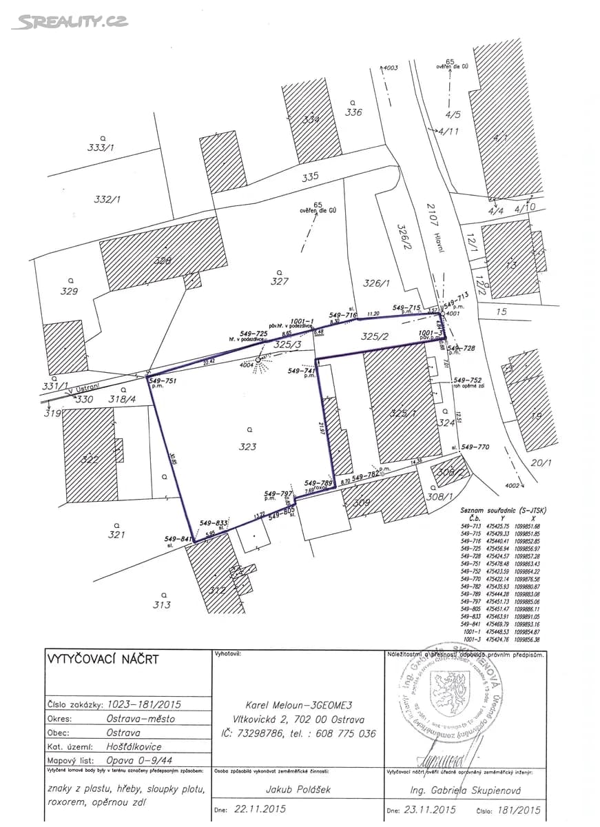 Predaj pozemku 991 m², Hlavní, Ostrava, Moravskoslezský kraj Predaj pozemku 991 m², Hlavní, Ostrava, Moravskoslezský kraj