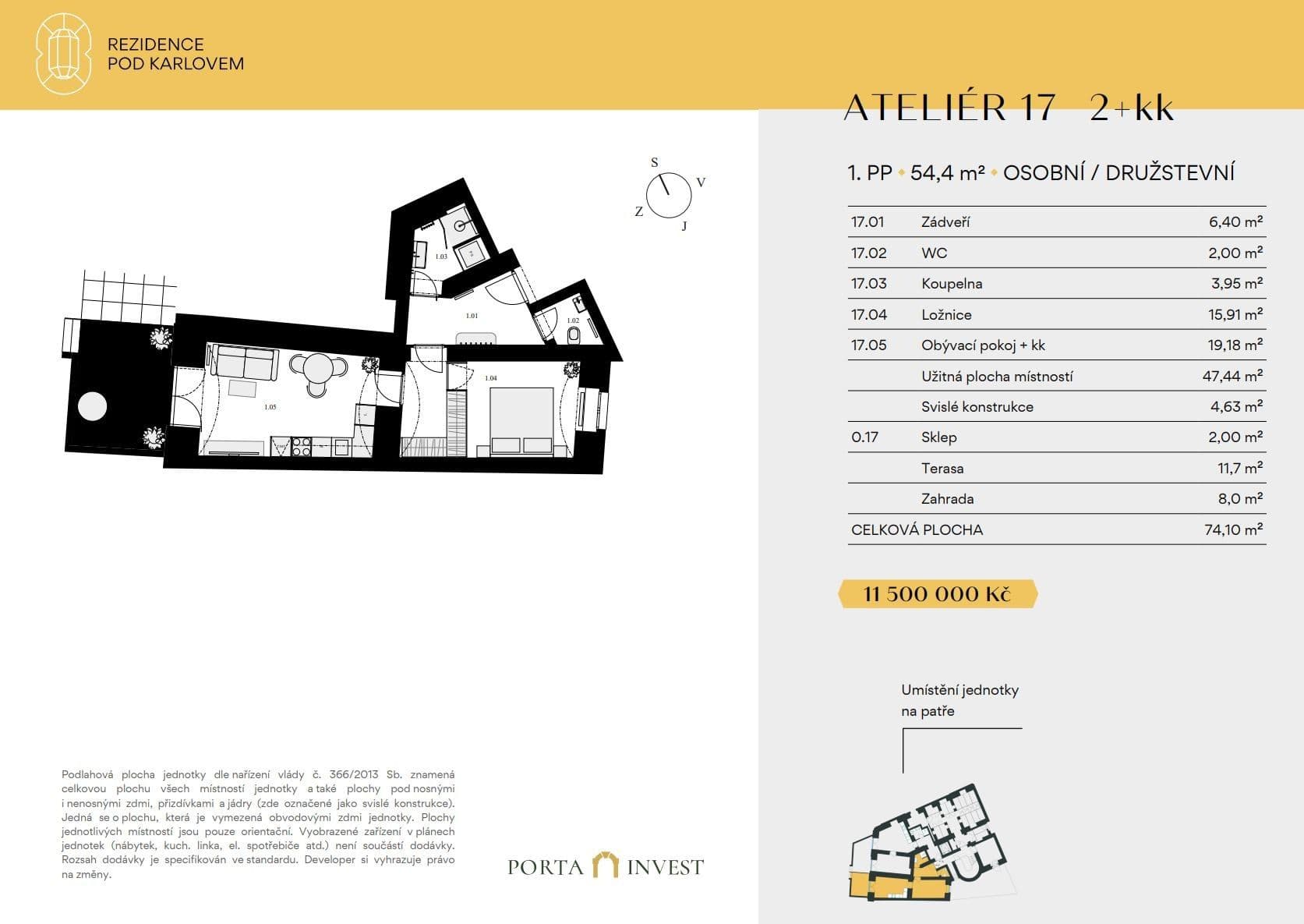 Predaj bytu 2-izbový 54 m², Pod Karlovem, Praha, Praha Predaj bytu 2-izbový 54 m², Pod Karlovem, Praha, Praha