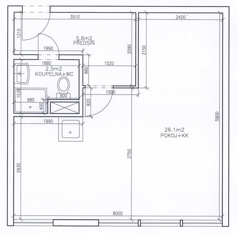 Prenájom bytu 1-izbový 36 m², Molákova, Praha, Praha Prenájom bytu 1-izbový 36 m², Molákova, Praha, Praha