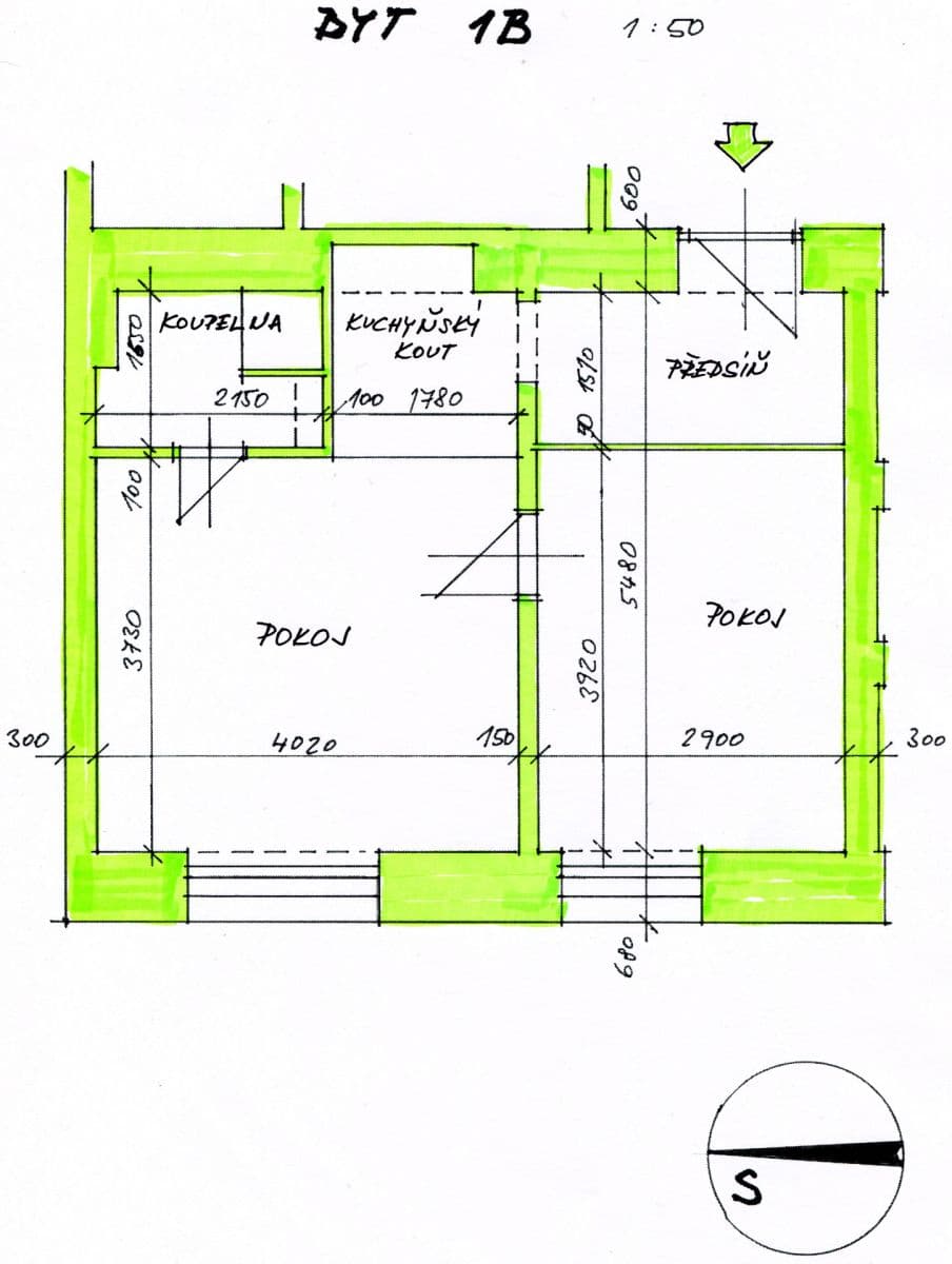 Prenájom bytu 2-izbový 40 m², Šumavská, Praha, Praha Prenájom bytu 2-izbový 40 m², Šumavská, Praha, Praha