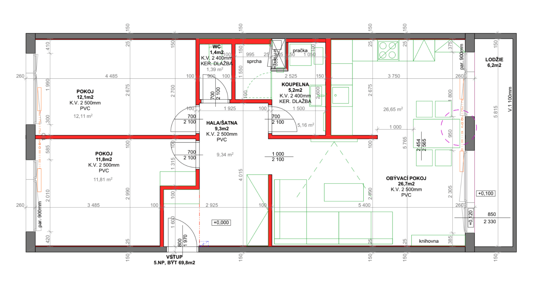 Prenájom bytu 3-izbový 70 m², Zárybská, Praha, Praha Prenájom bytu 3-izbový 70 m², Zárybská, Praha, Praha