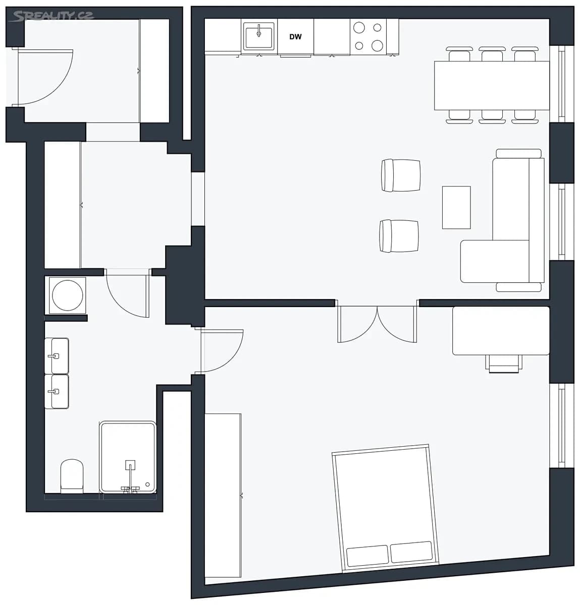 Prenájom bytu 2-izbový 71 m², Újezd, Praha, Praha Prenájom bytu 2-izbový 71 m², Újezd, Praha, Praha