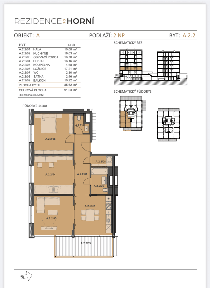 Prenájom bytu 3-izbový 91 m², Horní, Brno, Jihomoravský kraj Prenájom bytu 3-izbový 91 m², Horní, Brno, Jihomoravský kraj