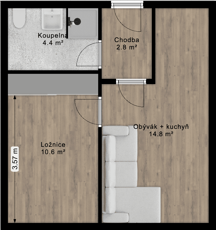 Prenájom bytu 2-izbový 36 m², Cesta brigádníků, Kralupy nad Vltavou, Středočeský kraj Prenájom bytu 2-izbový 36 m², Cesta brigádníků, Kralupy nad Vltavou, Středočeský kraj