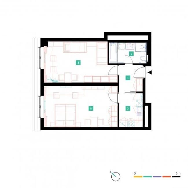 Prenájom bytu 2-izbový 68 m², Mukařovského, Praha, Praha Prenájom bytu 2-izbový 68 m², Mukařovského, Praha, Praha