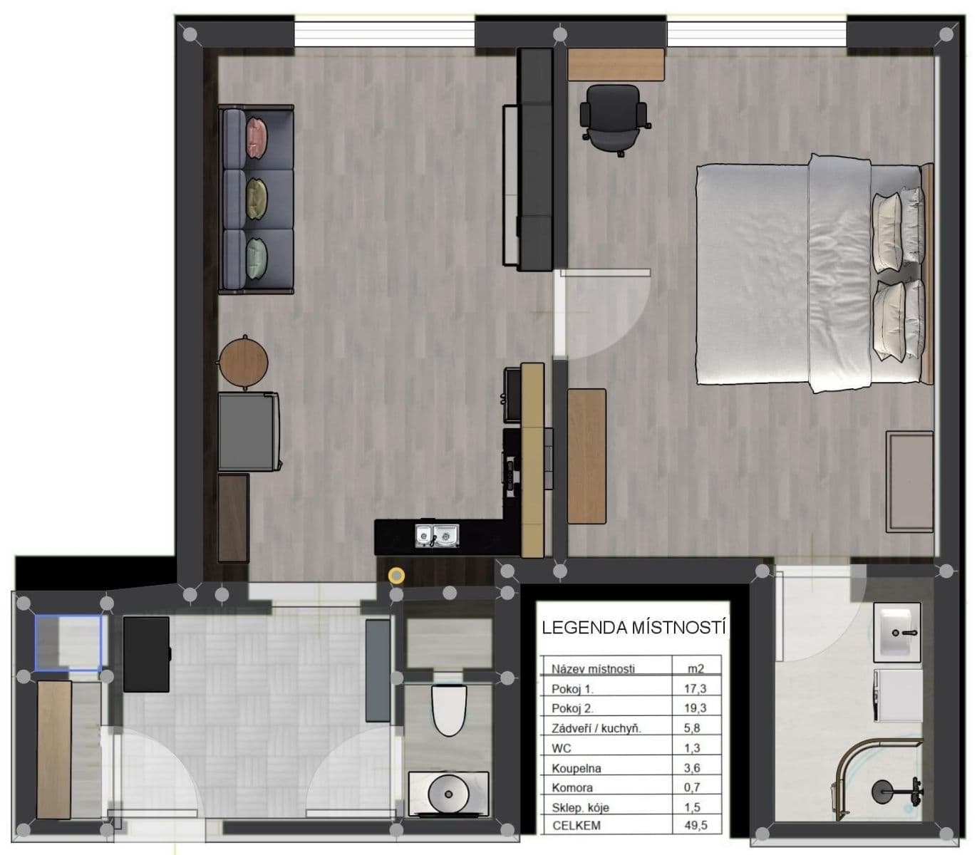 Prenájom bytu 2-izbový 50 m², Jana Želivského, Praha, Praha Prenájom bytu 2-izbový 50 m², Jana Želivského, Praha, Praha