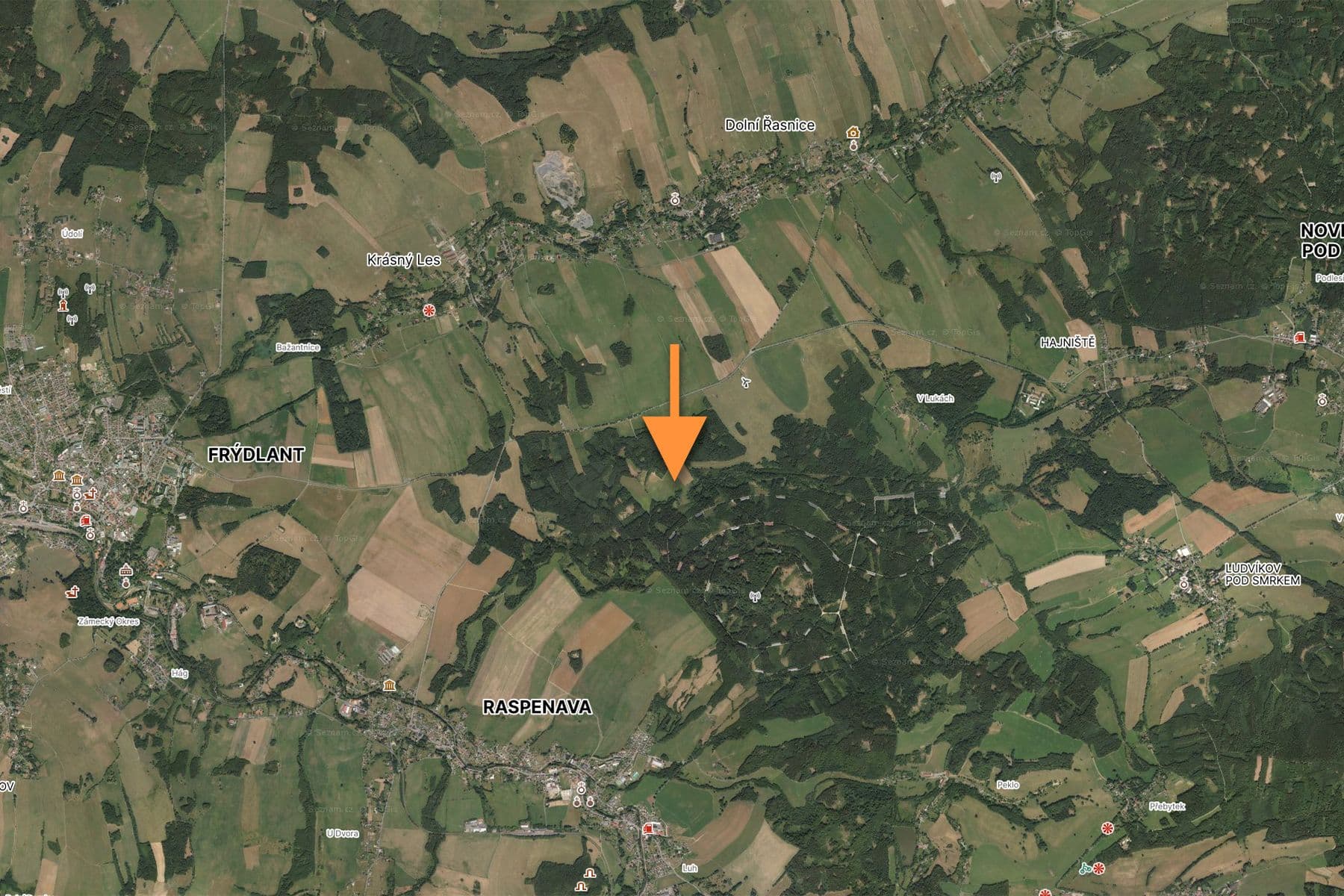 Predaj pozemku 22.432 m², Krásný Les, Liberecký kraj Predaj pozemku 22.432 m², Krásný Les, Liberecký kraj